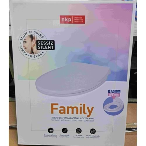 Amortisörlü Klozet Kapak (Duv.Sıfır-Çocuk Adaptörlü-Family )