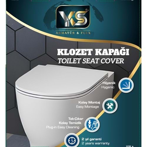 Yks Amortisörlü Kare Klozet Kapak ( Tam Kare-Soft )
